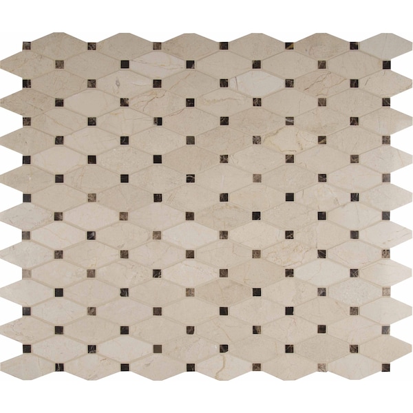 Msi Valencia Blend Elongated Octagon 12 In. X 12 In. X 10 Mm Polished Marble Mosaic Tile, 10PK ZOR-MD-0463 - main
